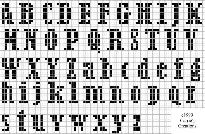 graficos de croche letras