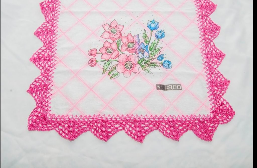 Bico de crochê para guardanapo