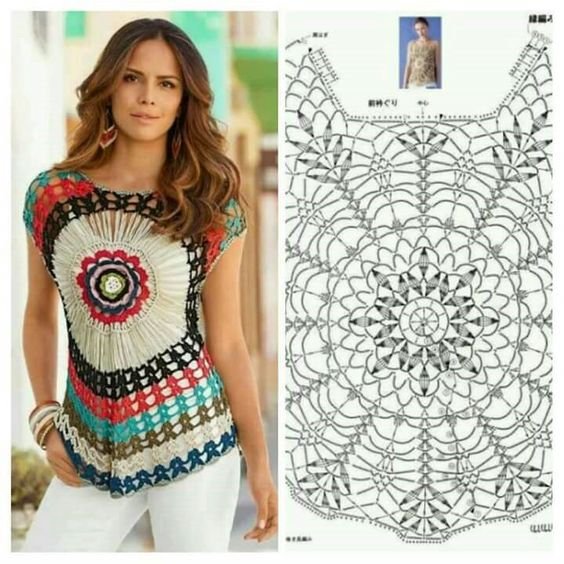Pontos de crochê blusas passo a passo