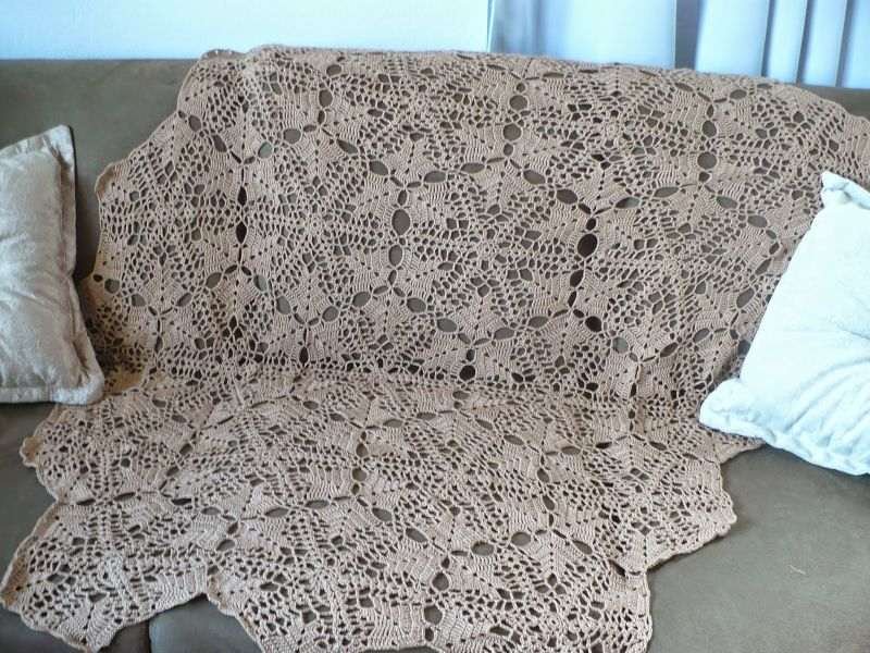Xale de croche para sofá