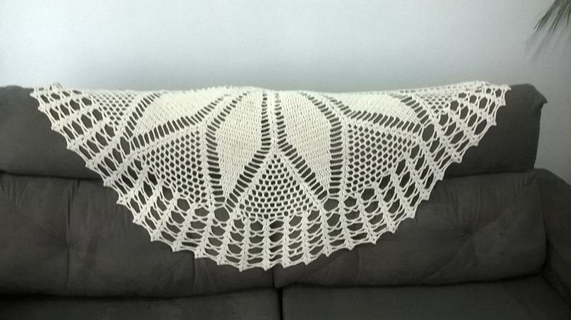 Xale de croche para sofá