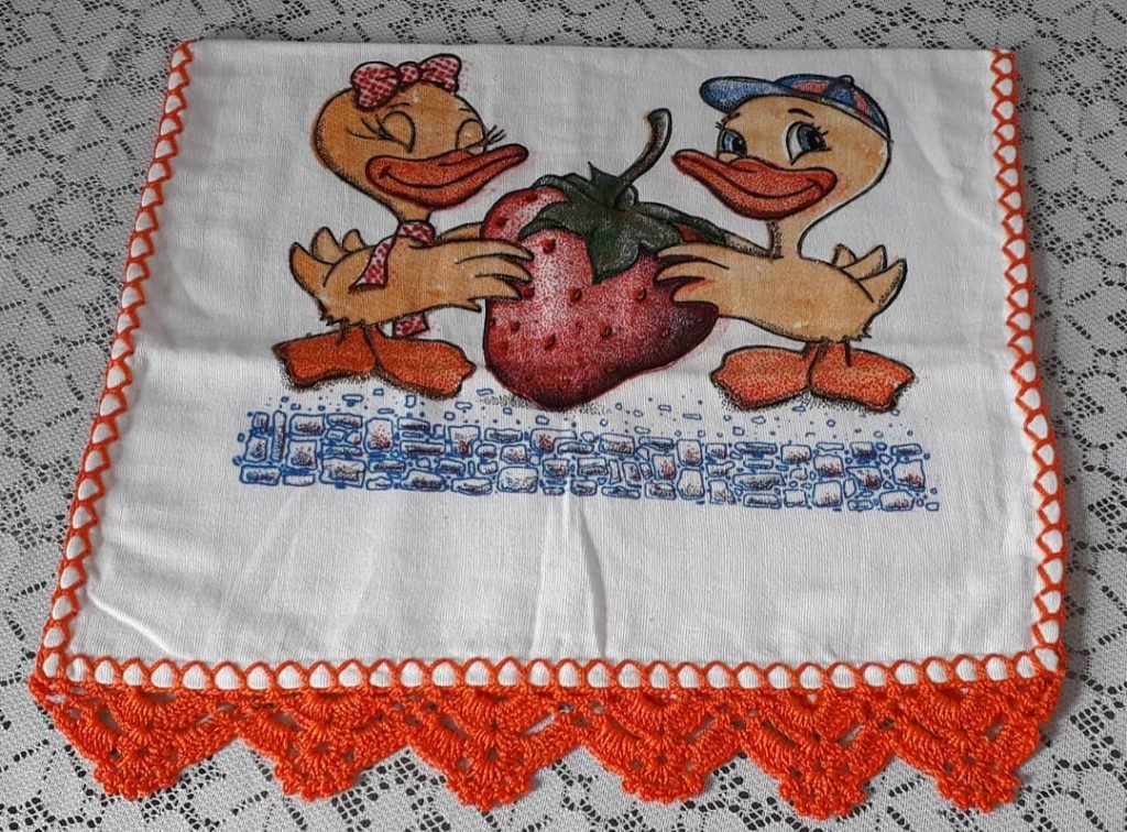 bico de crochê para pano de prato