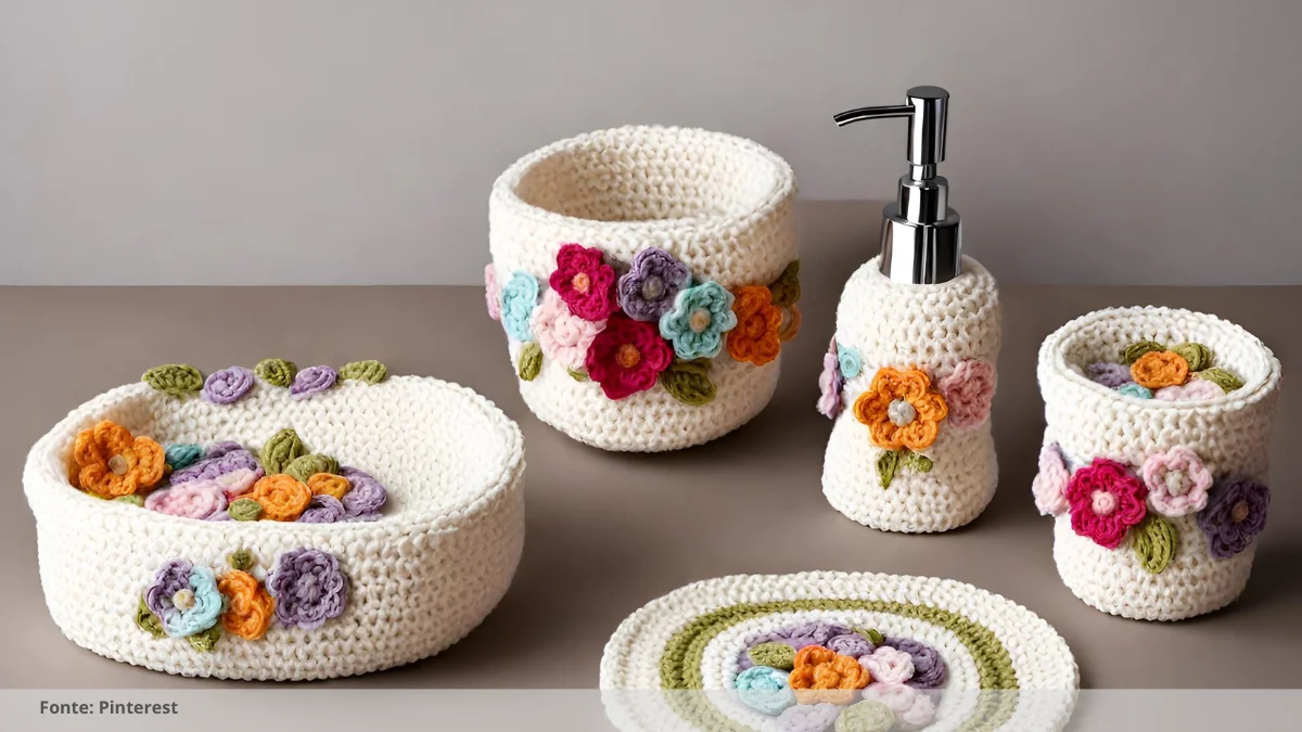 jogo de banheiro de crochê