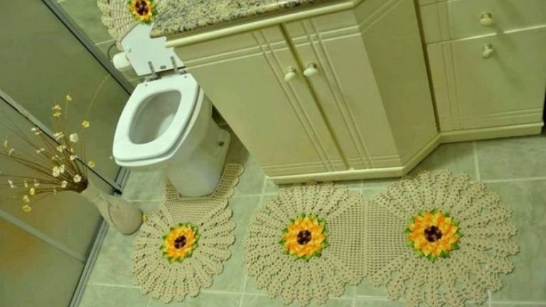 jogo de banheiro de crochê