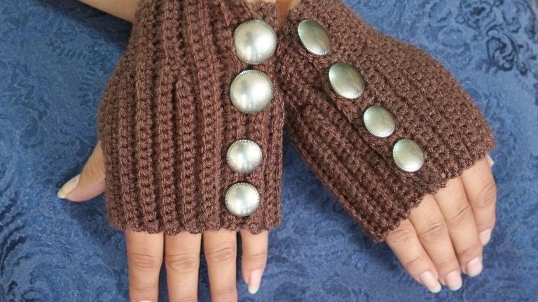 Luvas de Crochê sem dedo Luvas de crochê sem dedo