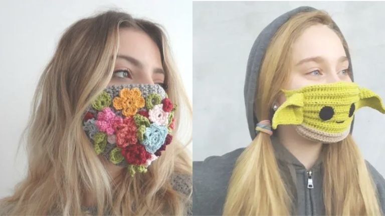 Máscara de Crochê