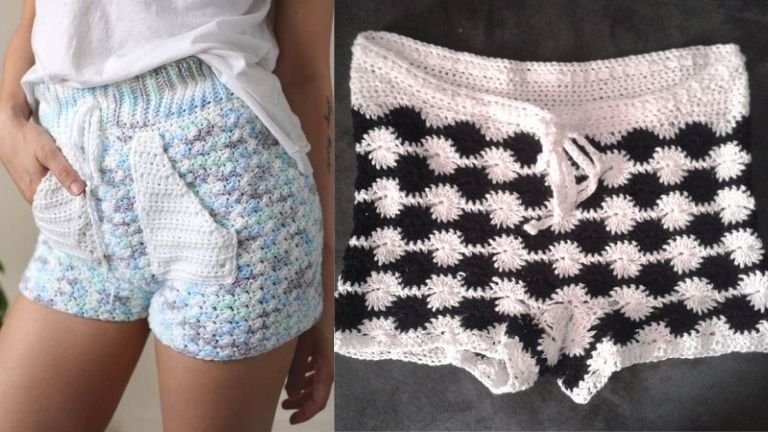 short de crochê