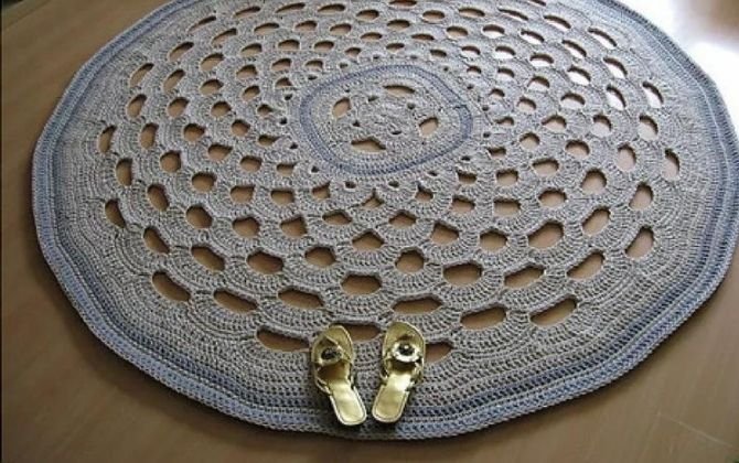 Tapete de Crochê para Cozinha Simples Tapete de Crochê para Cozinha Simples
