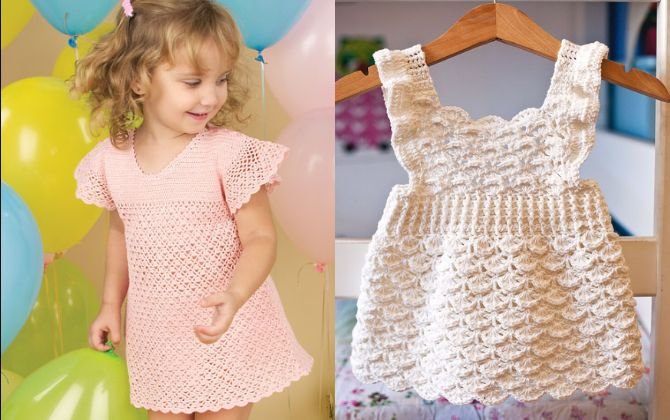 vestido de crochê infantil