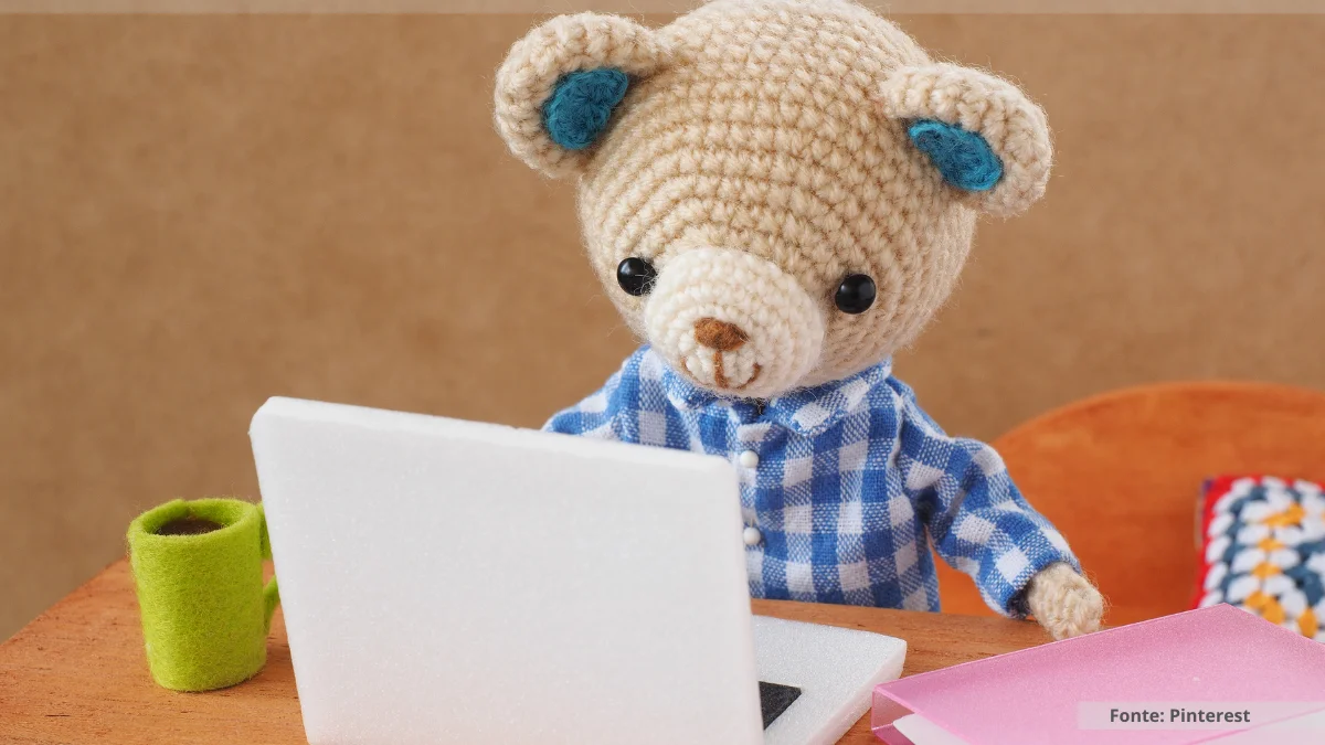 como afundar os olhos do amigurumi