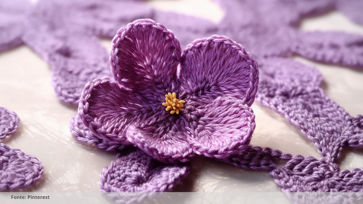 como fazer flor de crochê simples
