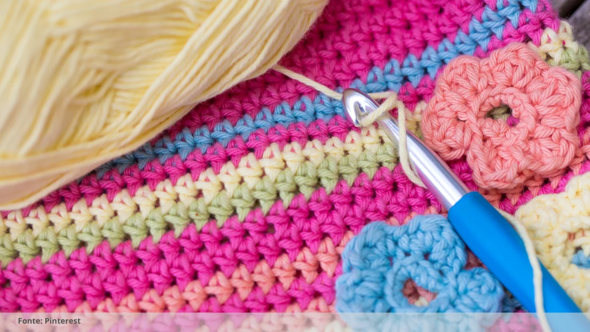 flor em crochê