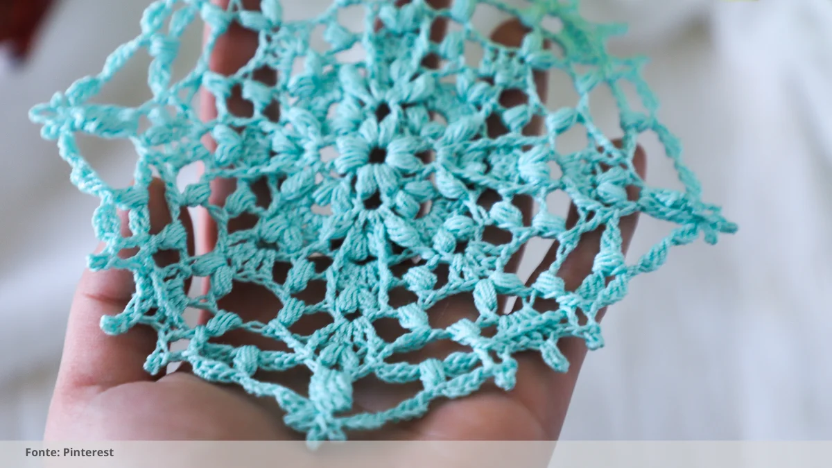 flores de croche com grafico