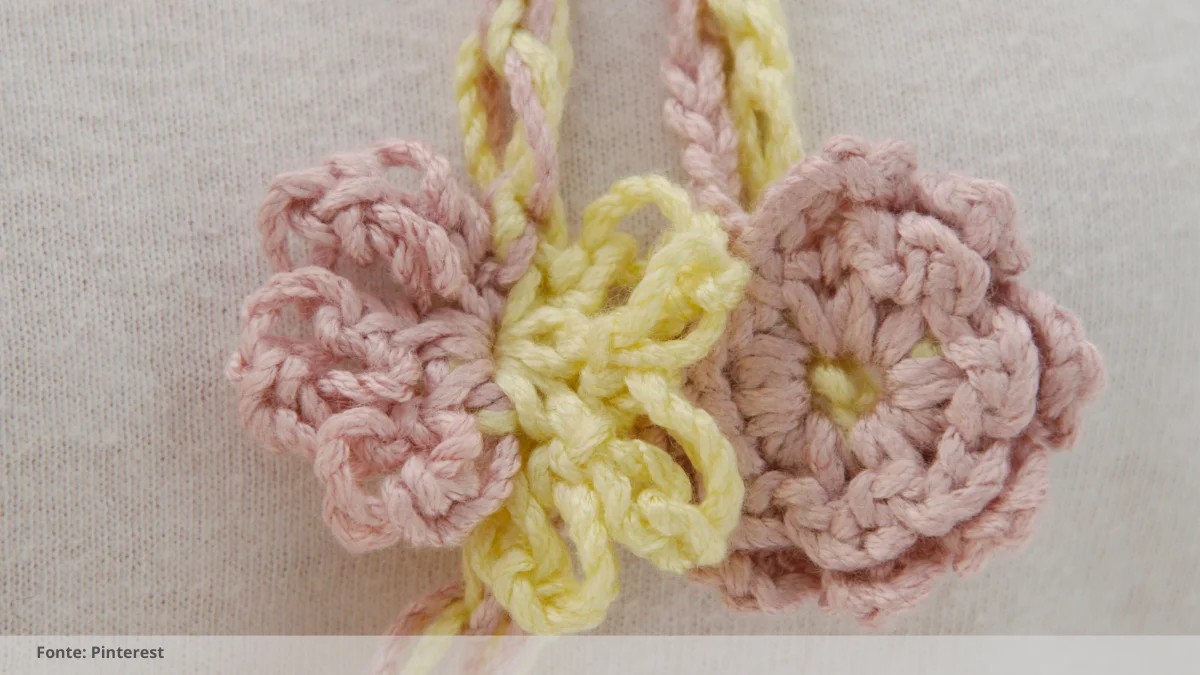flor de crochê de barbante