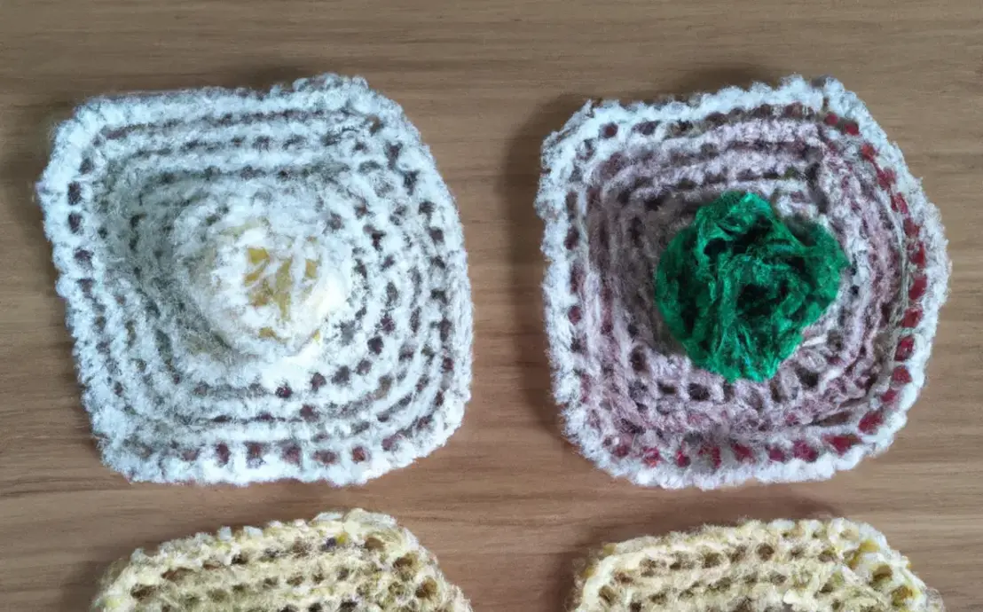 bicos de croche para pano de prato simples