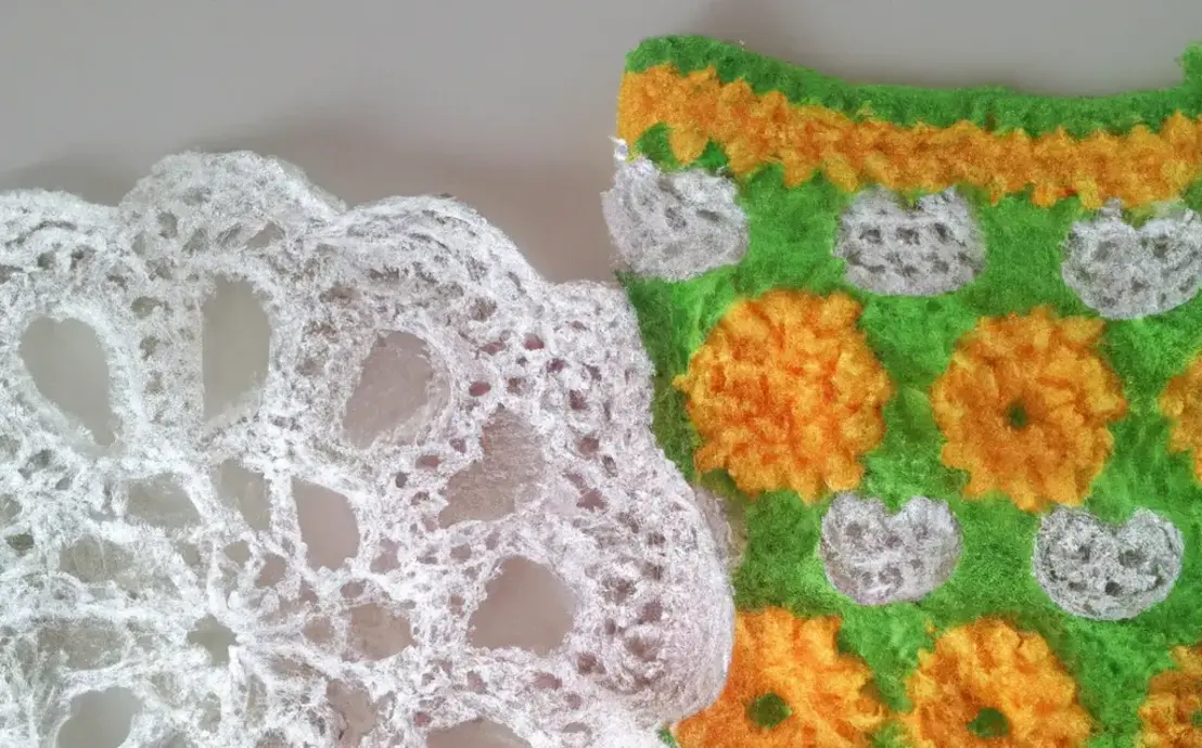 bicos de croche para pano de prato