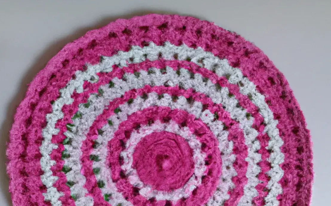 tapete de croche redondo
