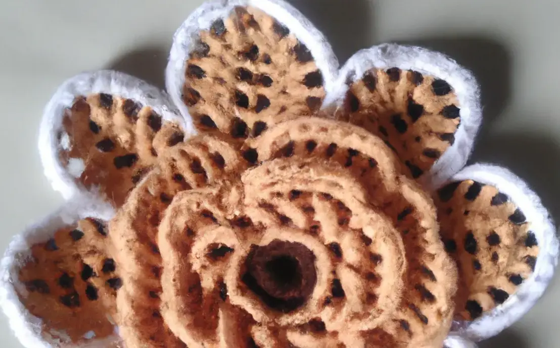 flor de croche para aplicação