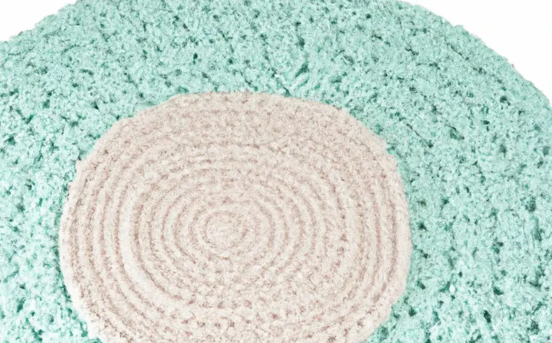 tapete oval de crochê