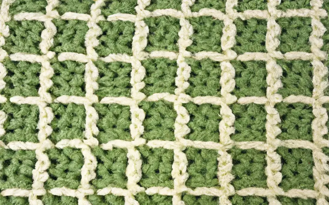 tapete retangular de crochê