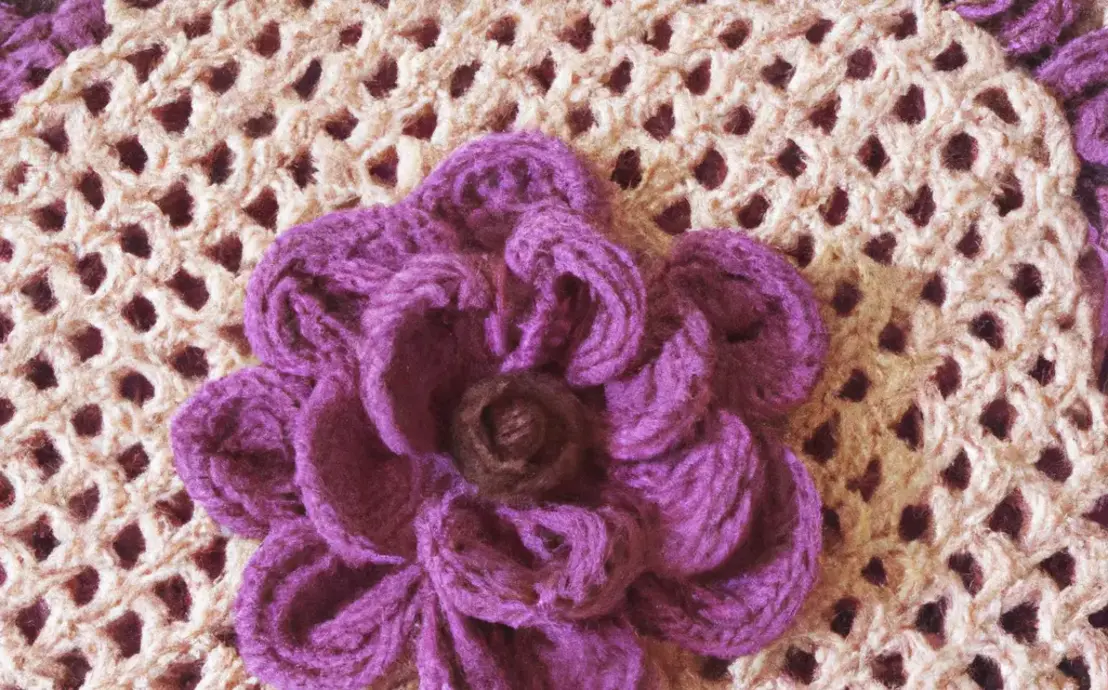 tapete de croche com flores