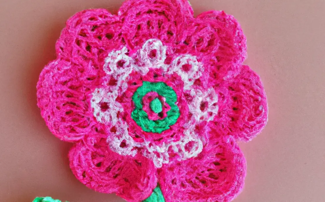 flor de crochê grande e fácil