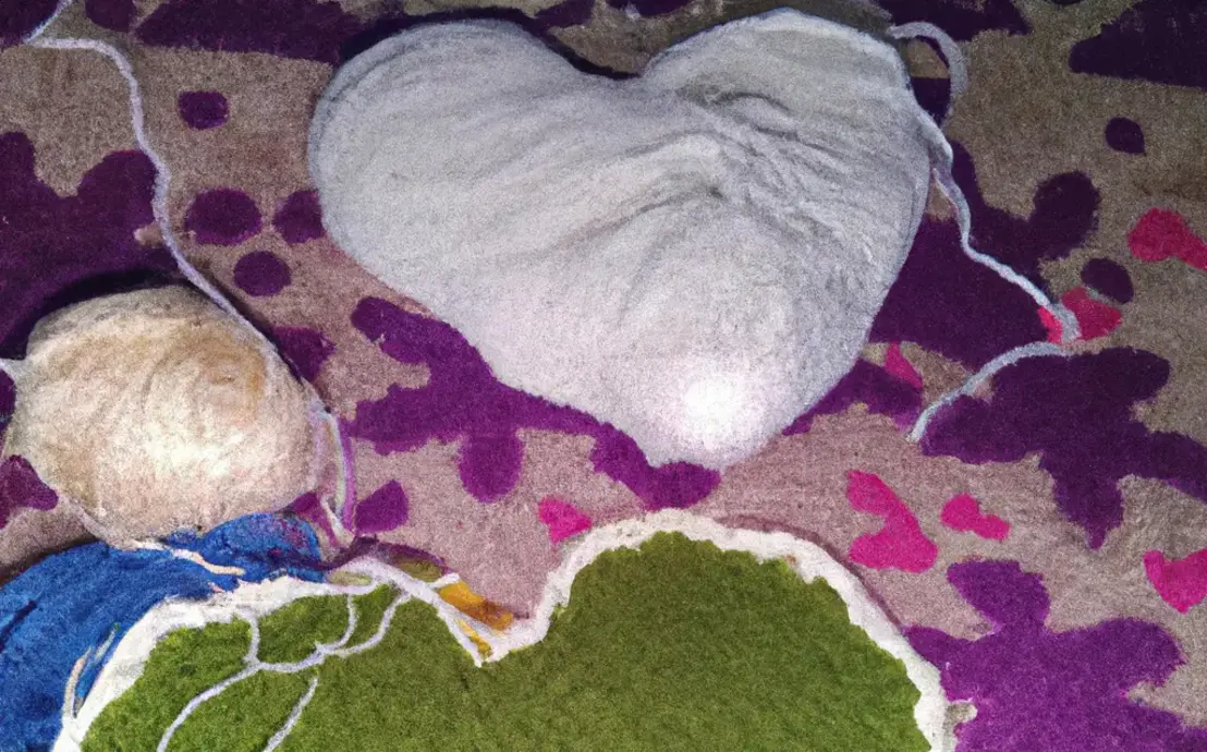 corações de crochê