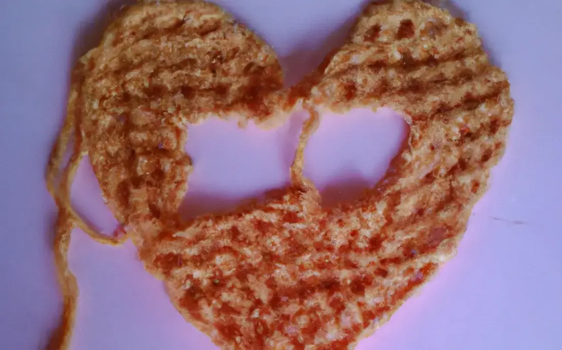 coração de crochê