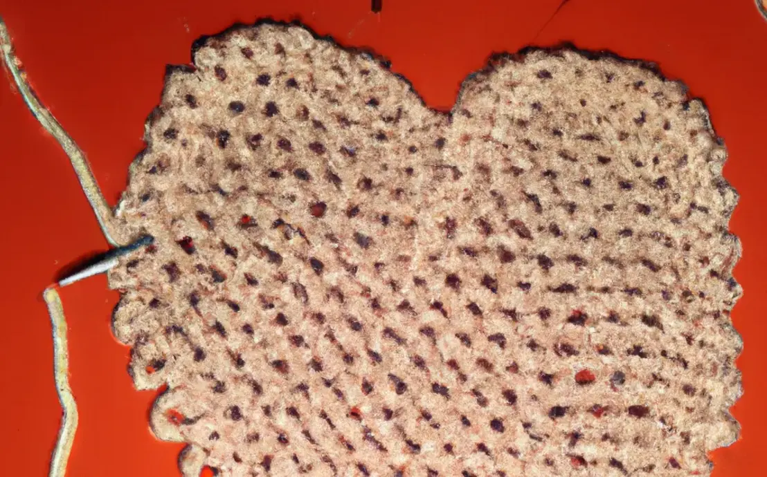 coração de crochê