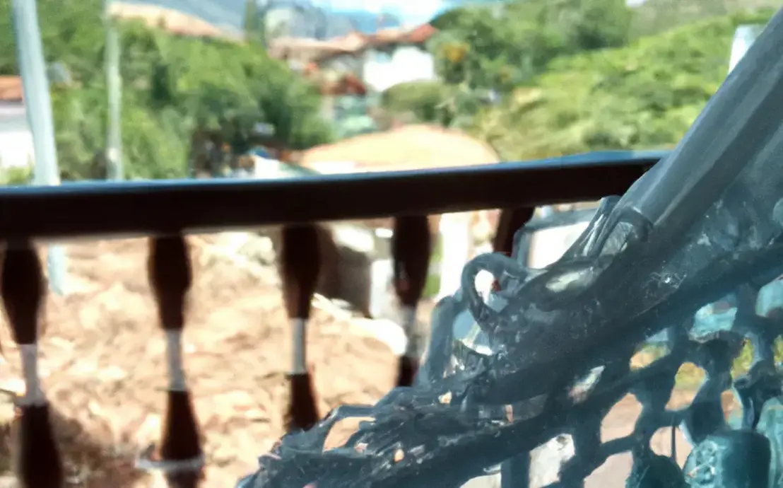 varanda de rede de crochê