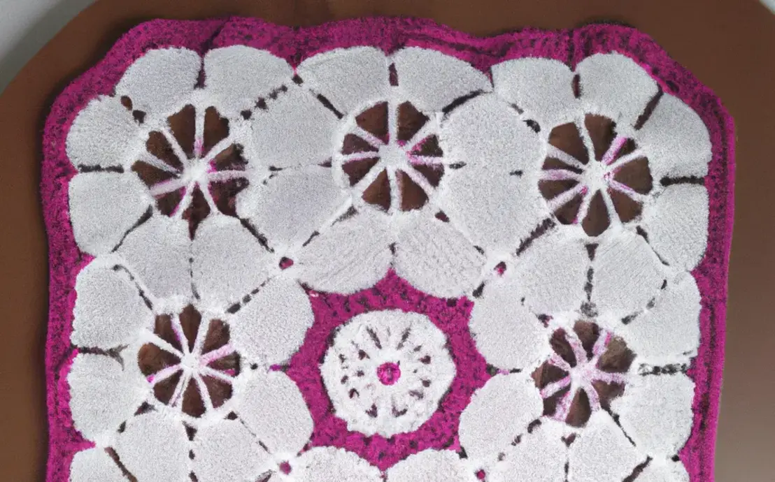 centro de mesa de crochê comprido