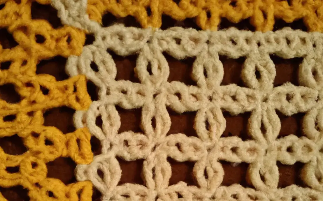 Bico de croche para tapete quadrado