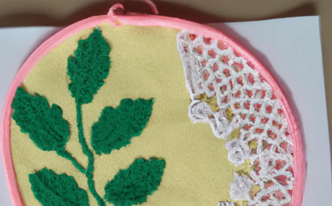 Bico de croche em pano de prato