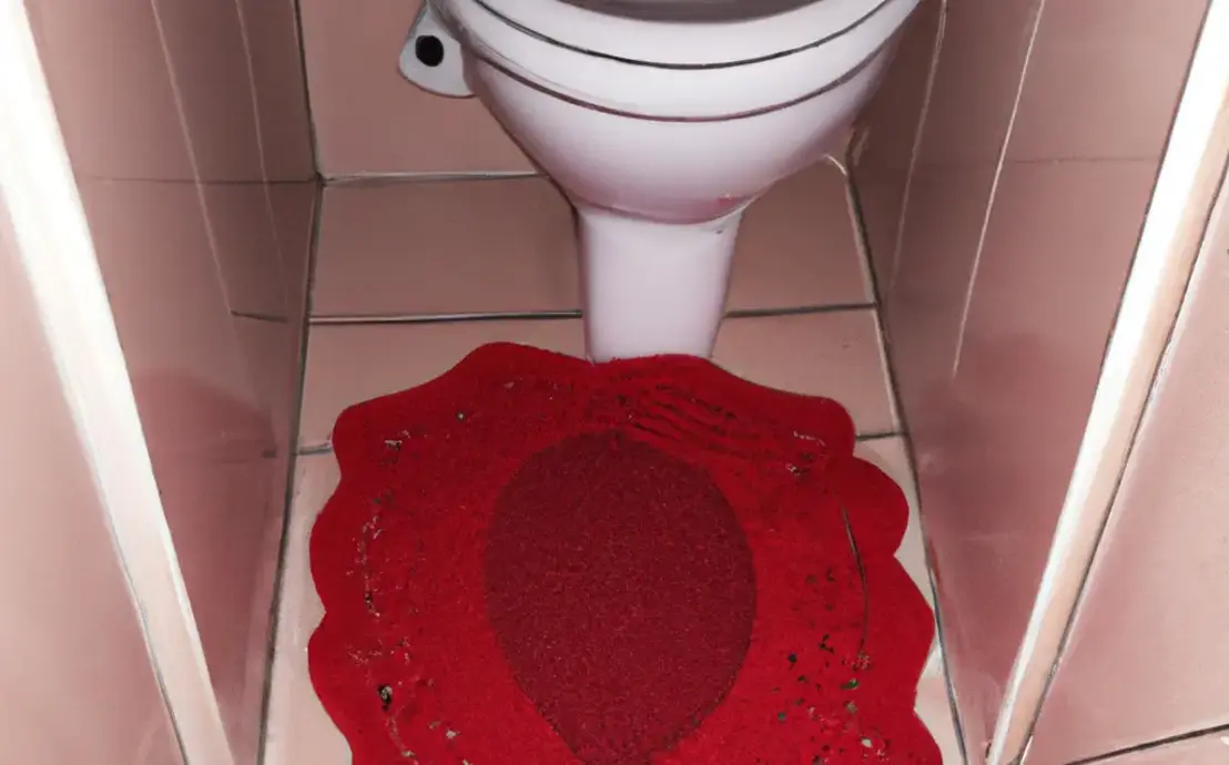 Jogo de banheiro de crochê vermelho