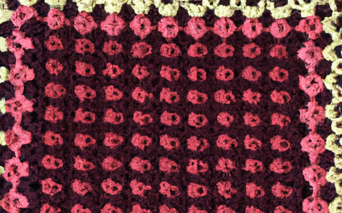 Tapete de crochê quadrado para sala Tapete de crochê quadrado para sala