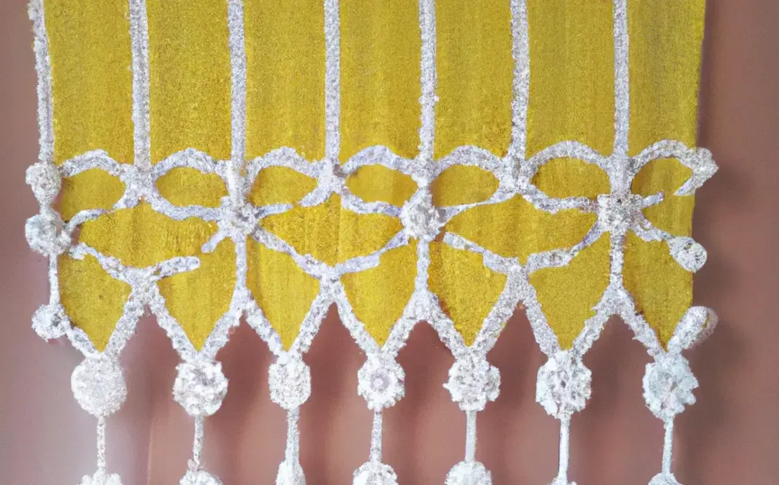 Cortina de crochê para sala