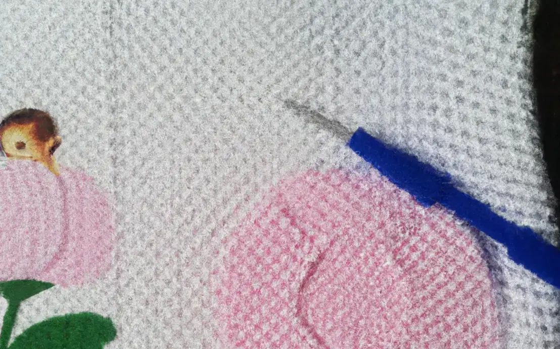 Bico de croche para fralda carreira unica