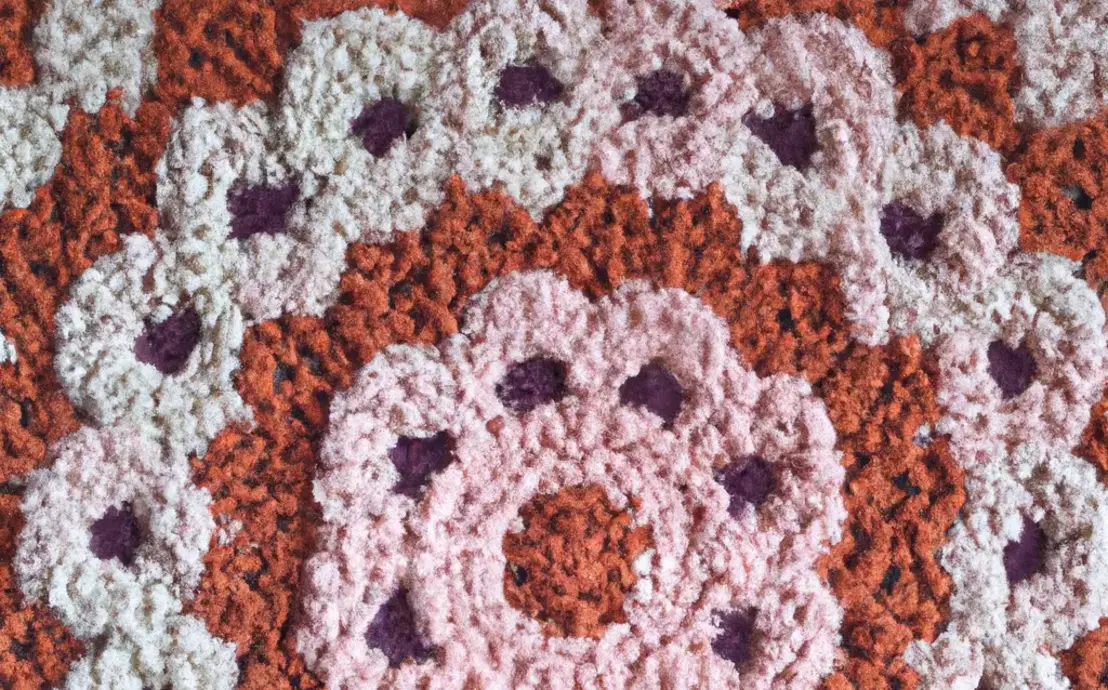 Bico de croche para tapete quadrado