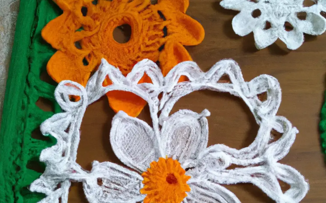 Bico de croche para toalha de mesa com canto