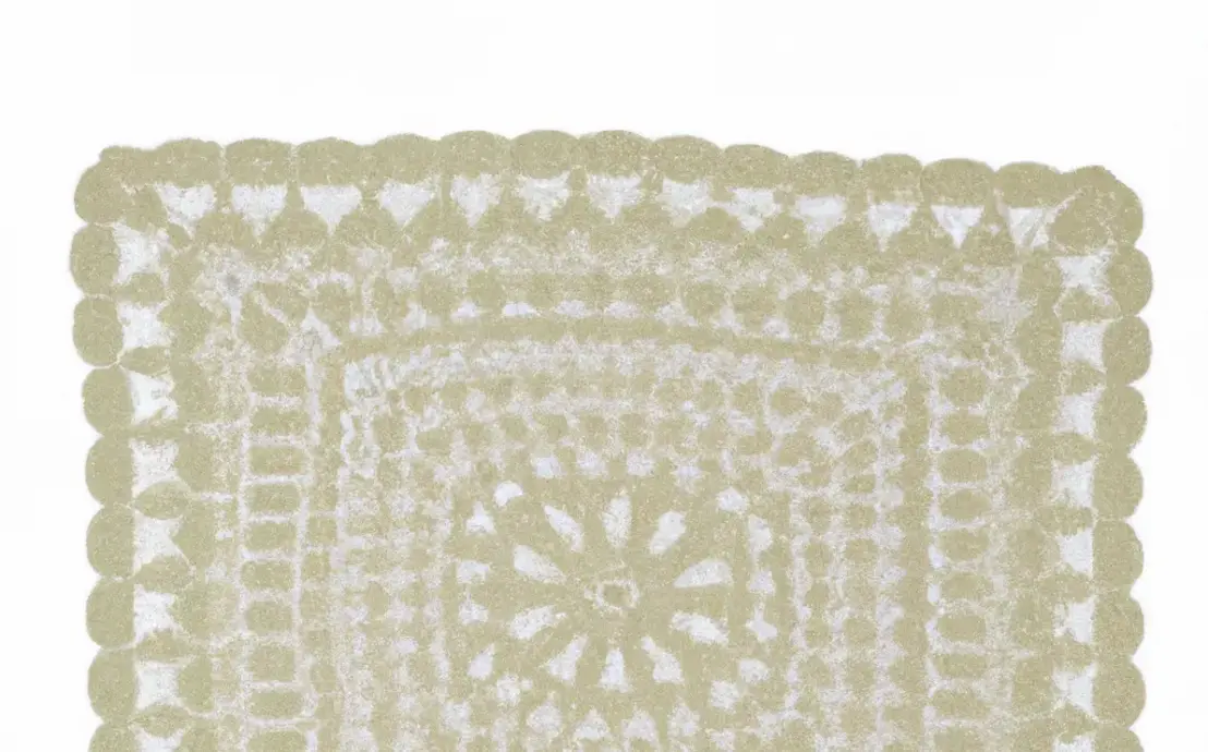 Tapete de crochê meia lua