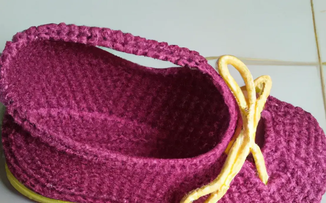 Sapatinho de crochê para bebê de 0 a 3 meses Sapatinho de crochê para bebê de 0 a 3 meses