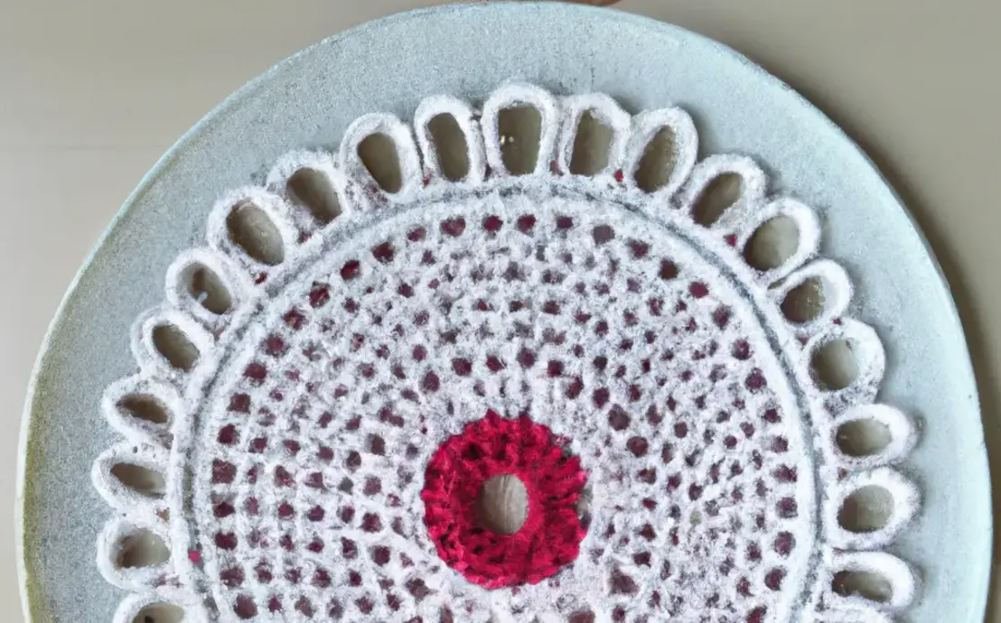 Toalha de mesa de crochê redonda