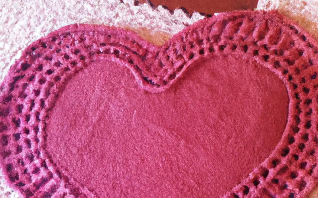 Tapete de croche de coração