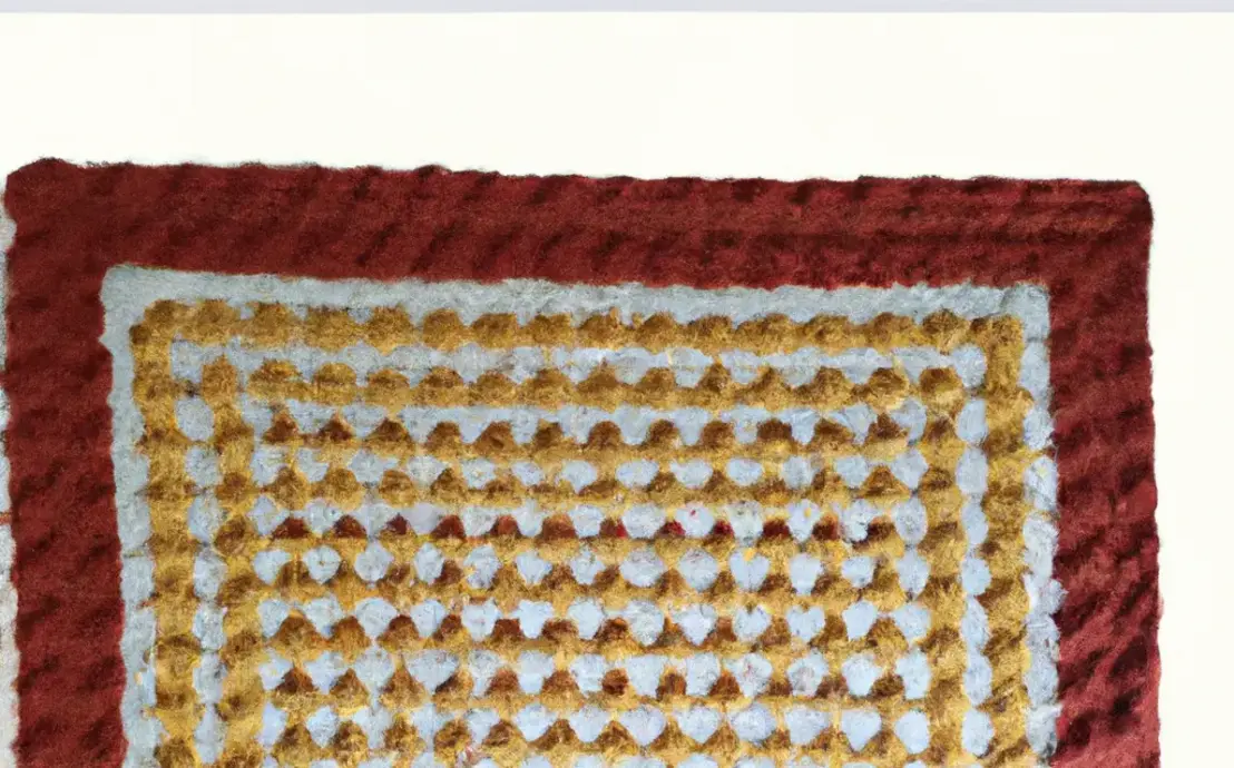 Tapete de croche quadrado simples