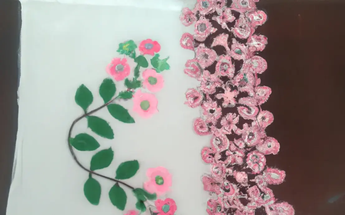 Caminho de mesa de crochê com flores Caminho de mesa de crochê com flores