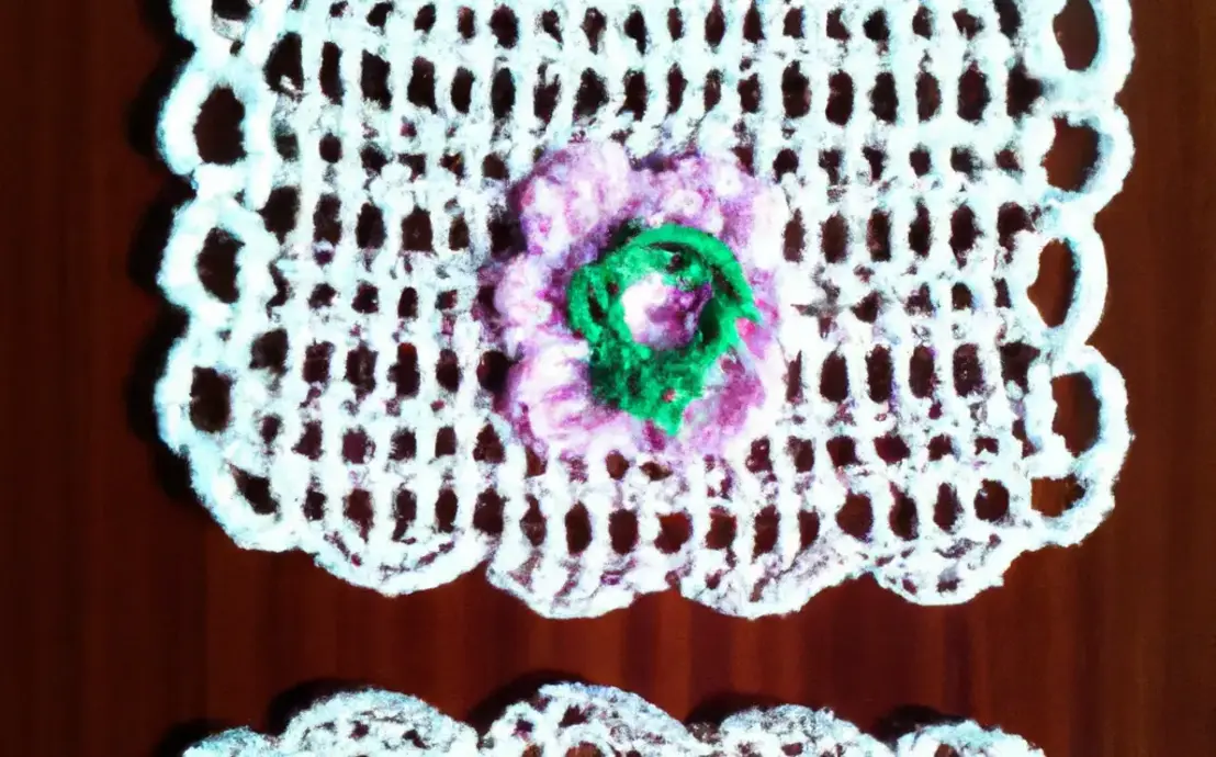 pano de prato com bico de crochê