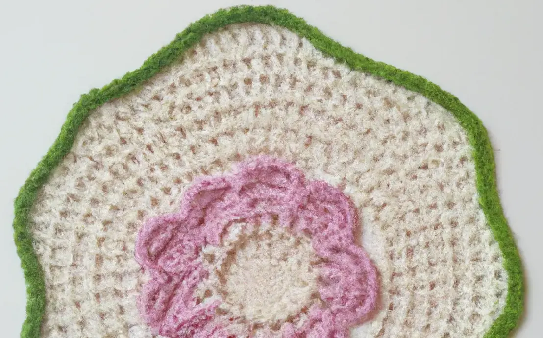 Bico de crochê para guardanapo