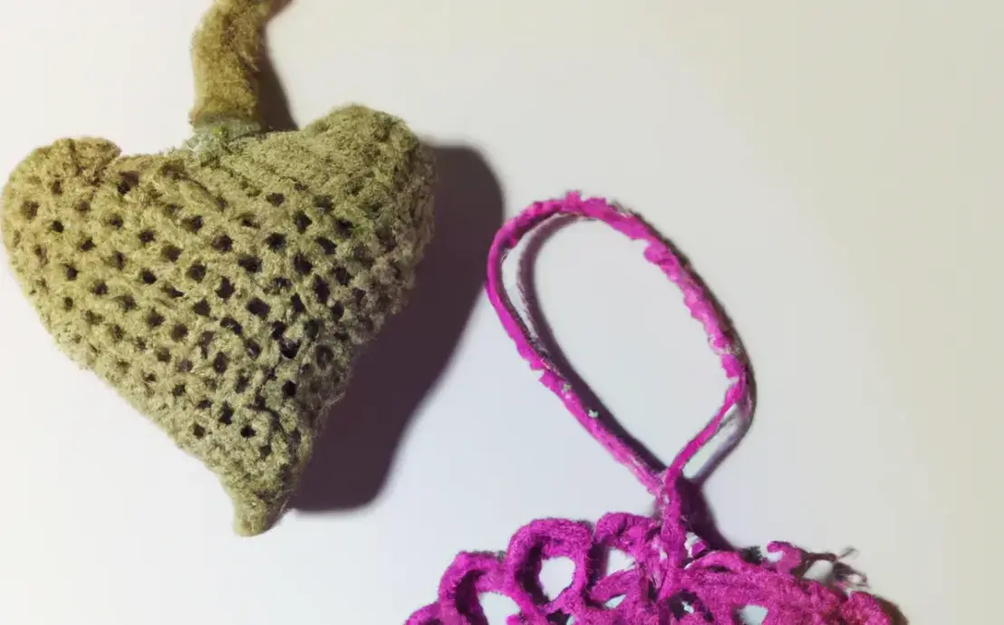 Chaveiro de croche coração Chaveiro de croche coração