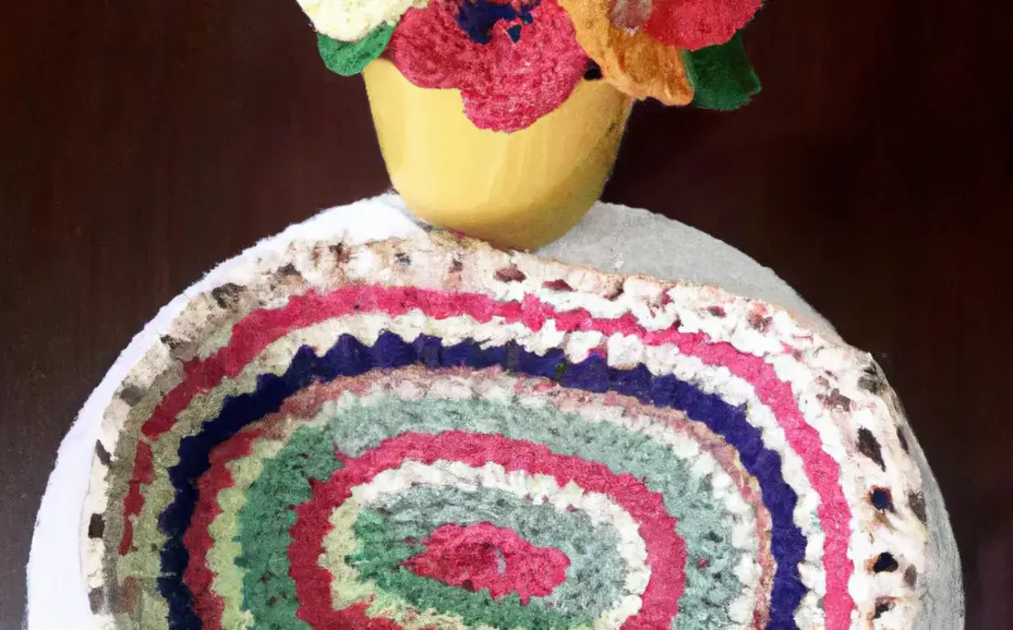 Centro de mesa de crochê quadrado