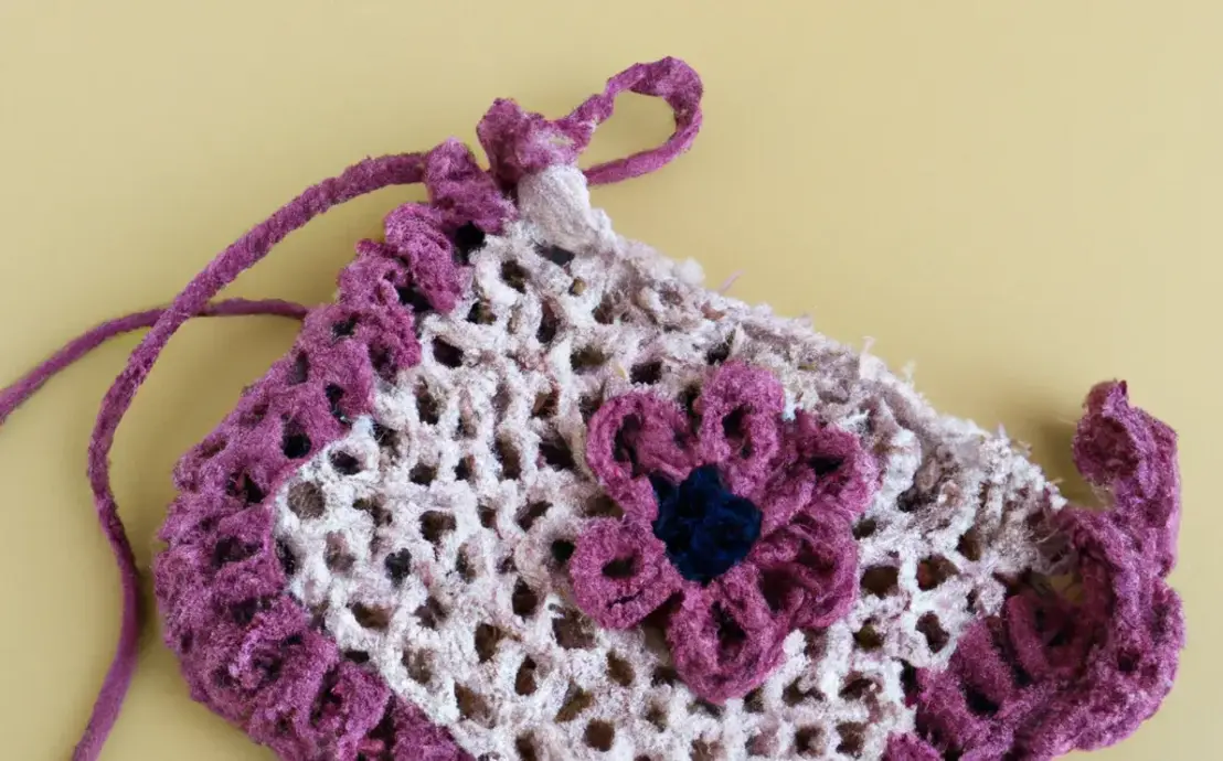 Bolsa de crochê pequena